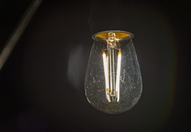Photo Bauhaus Glass Candle Table Lamp