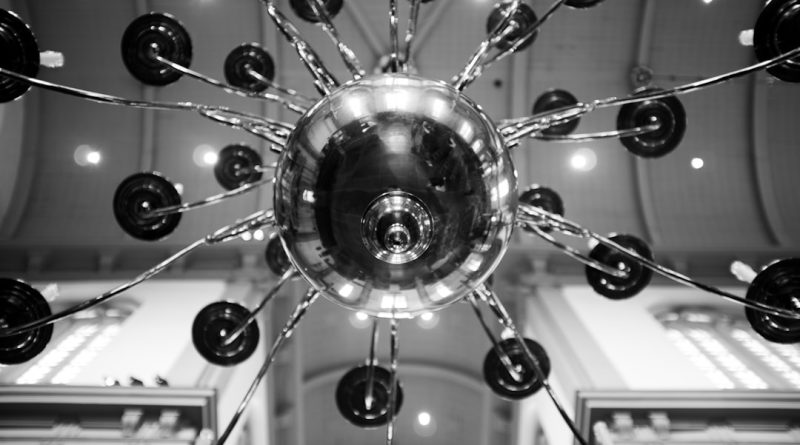 Photo glass chandelier