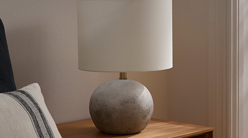Minimalist Living: Solid Concrete Base Reading Lamp